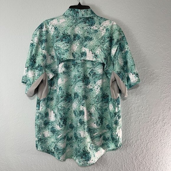 Reel Legends Mariner II Shirt Mens L Button Up Vented‎ Wicking Fishing Pocket - Picture 2 of 10